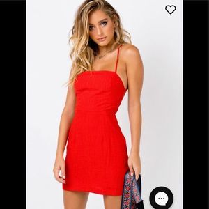 SI SENORITA MINI DRESS RED